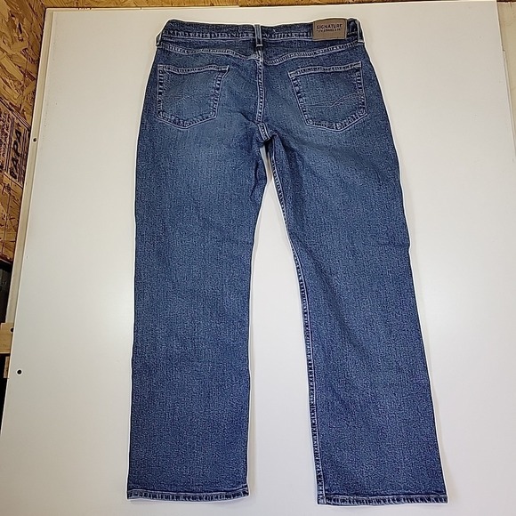 Signature Levi Strauss  Jeans Mens 36x29 Blue Denim Straight Relaxed Stretch - Picture 11 of 12